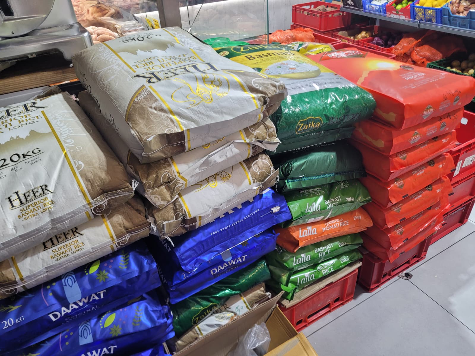 Beras dari berbagai negara Asia