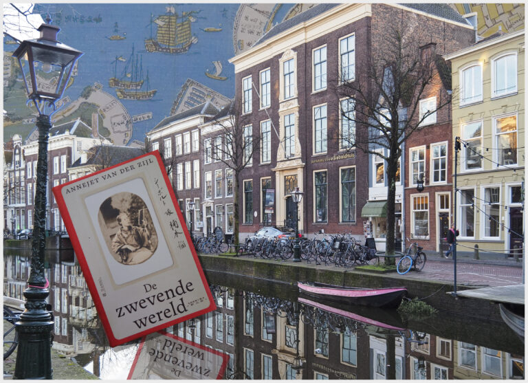 Foto Siebold + Foto Buku de Zwevende Wereld Karya Annejet van Der Zijl dan Japan, Museum Sieboldhuis Leiden (Sumber: Cor Perrier)