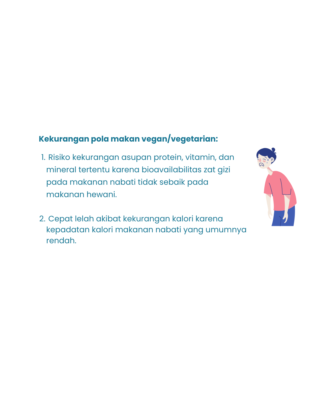 Gambar 2. Kekurangan pola makan vegan/vegetarian